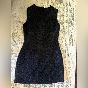 Zara black boucle shimmery dress size Medium. New w/o tags